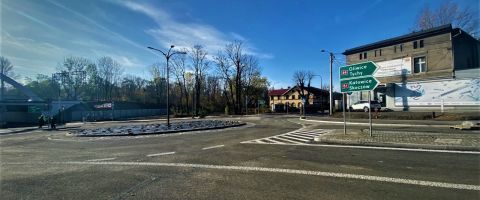Nowy układ drogowy pod wiaduktem - gotowe rondo (1)