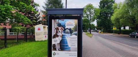 Plakat-Łap deszczówkę, ul. Krakowska